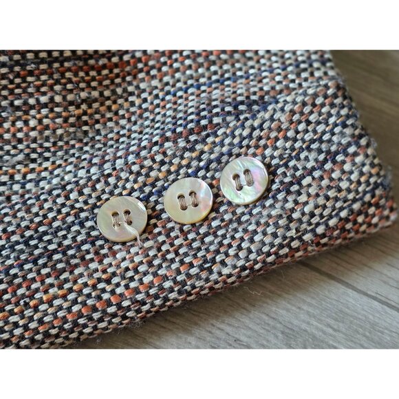 Christian Dior Womens Tweed Blazer Jacket Single Button Multicolor Size 8 - Picture 6 of 8